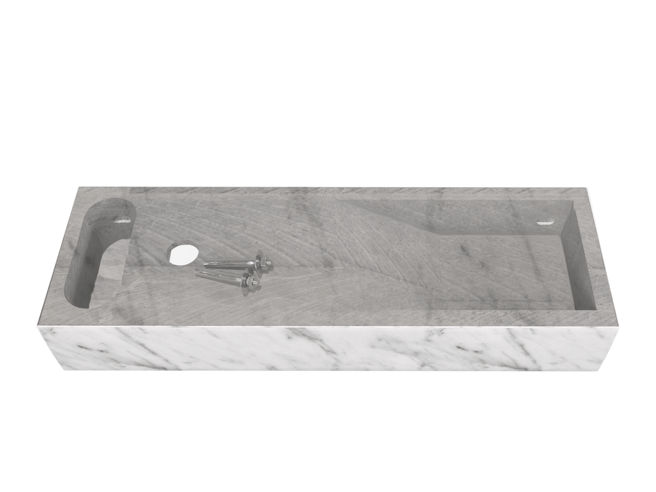 Balmani Mood lave-mains 65 x 20 cm Marbre Carrara