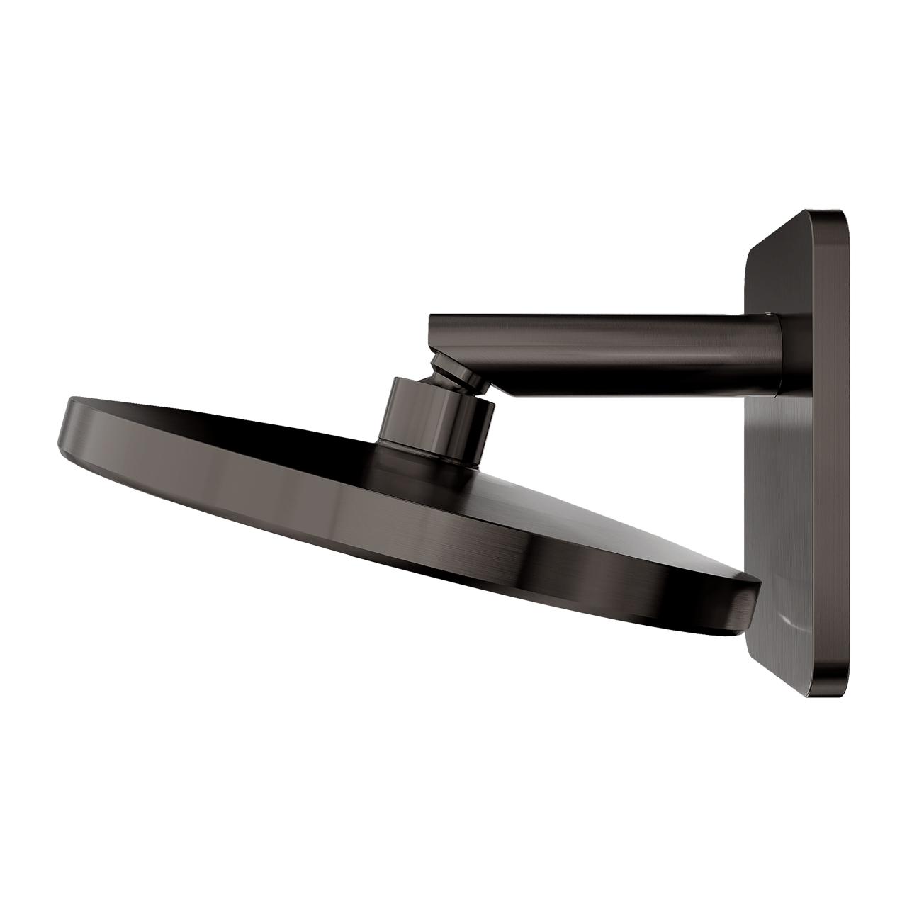 Blaufoss Onos 250 Duschkopf 25 cm, Wandmontage, mit Brausearm, Brushed GunMetal