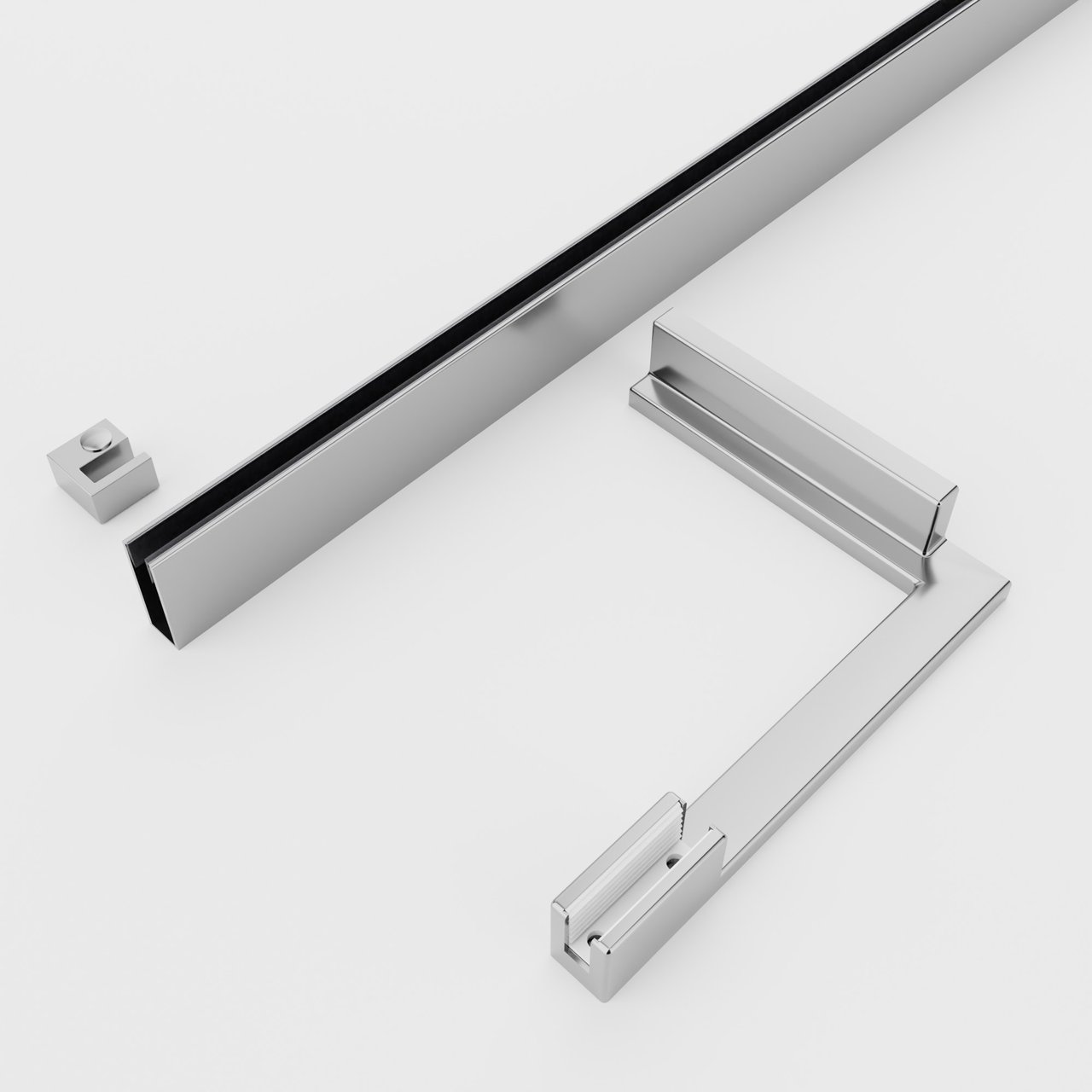 Balmani Modular L-Shape links profielenset glanzend chroom