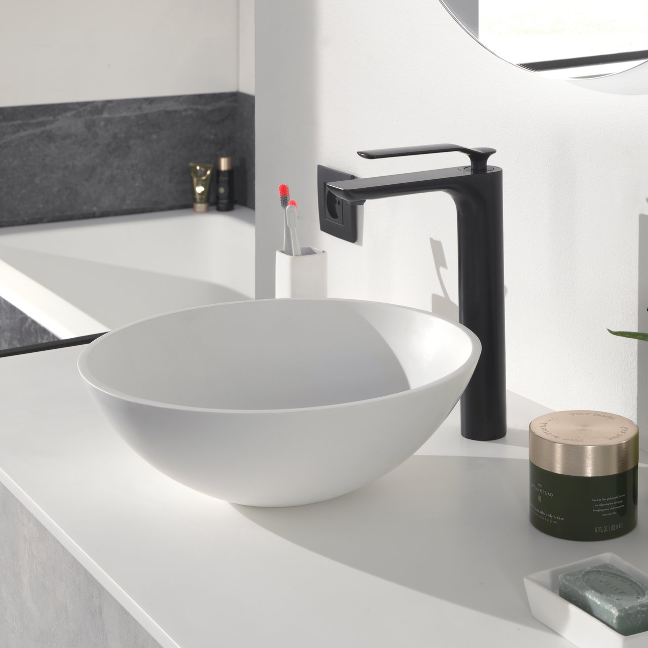 Storke Ronda waskom matte Solid Surface rond Ø 36 cm
