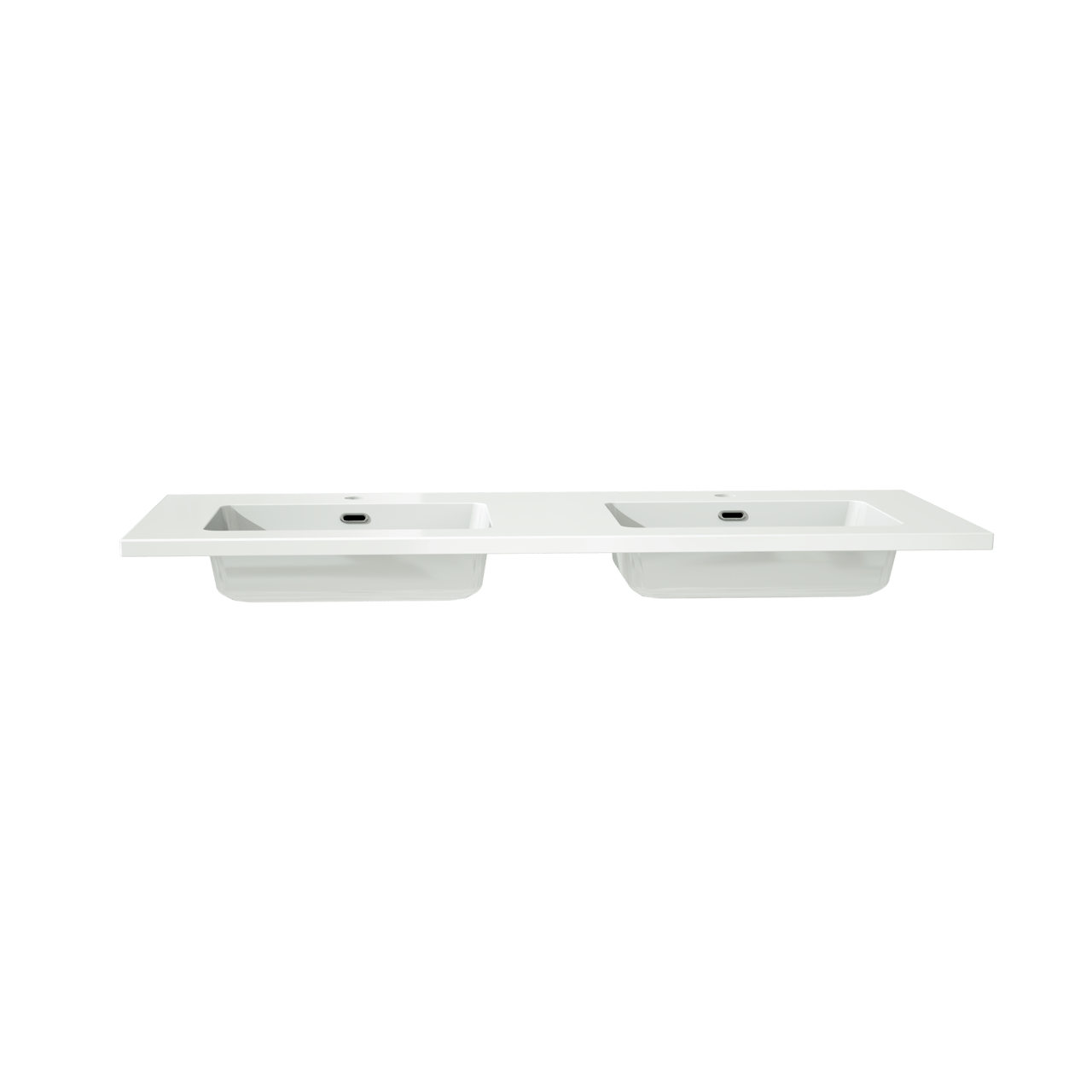 Storke Diva Doppelwaschtisch, Marmorkomposit glänzend, 120 x 46 cm