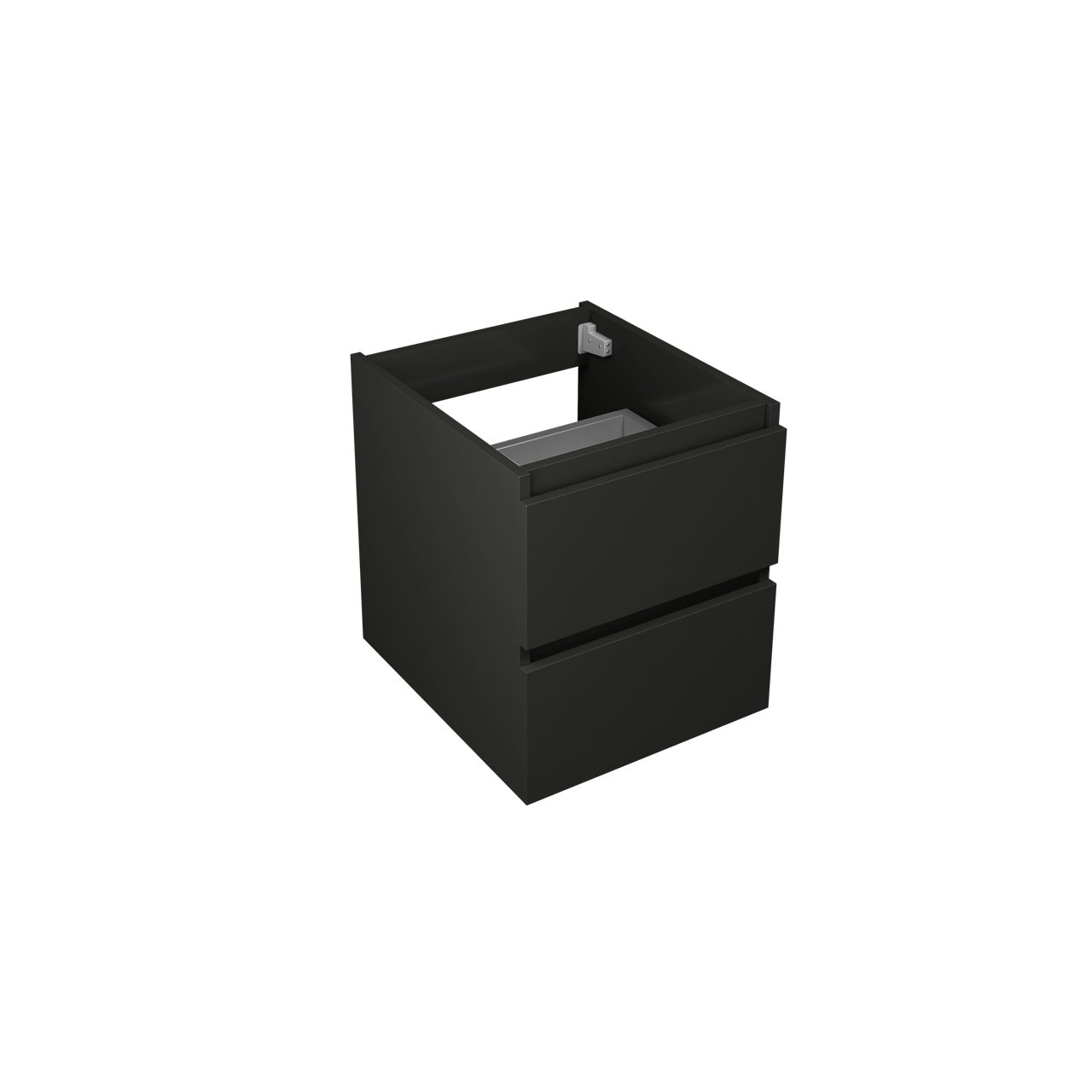 Loft mat black basin cab. 2 drawers 45cm