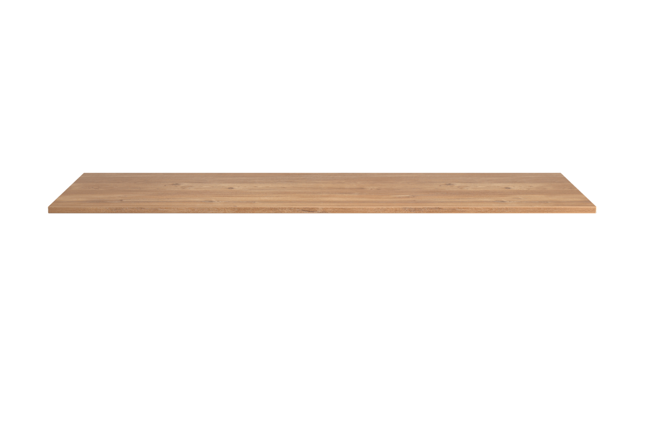 Storke Panton Einzel- oder Doppelwaschtischplatte, Melamin in roher Eiche, 140 x 52 cm
