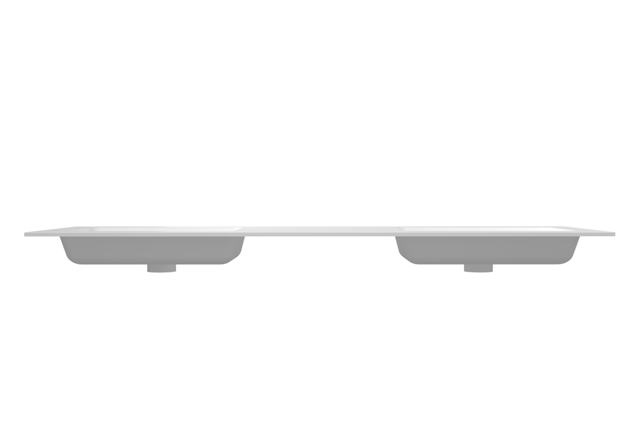 Storke Mata Doppelwaschtisch, Solid Surface matt, 165 x 52 cm