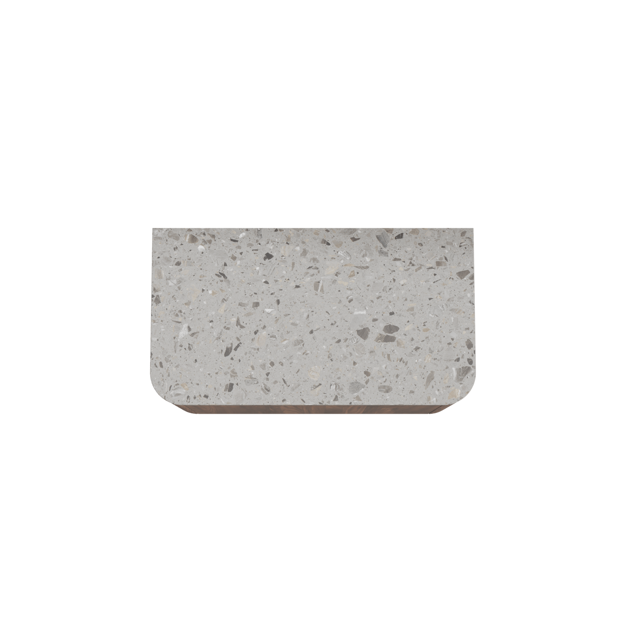 Balmani Moon zwevend badkamermeubel 100 x 55 cm Amerikaanse notelaar met Moon enkel tablet, Terrazzo, Greige Terrazzo, Vlakke afwerking