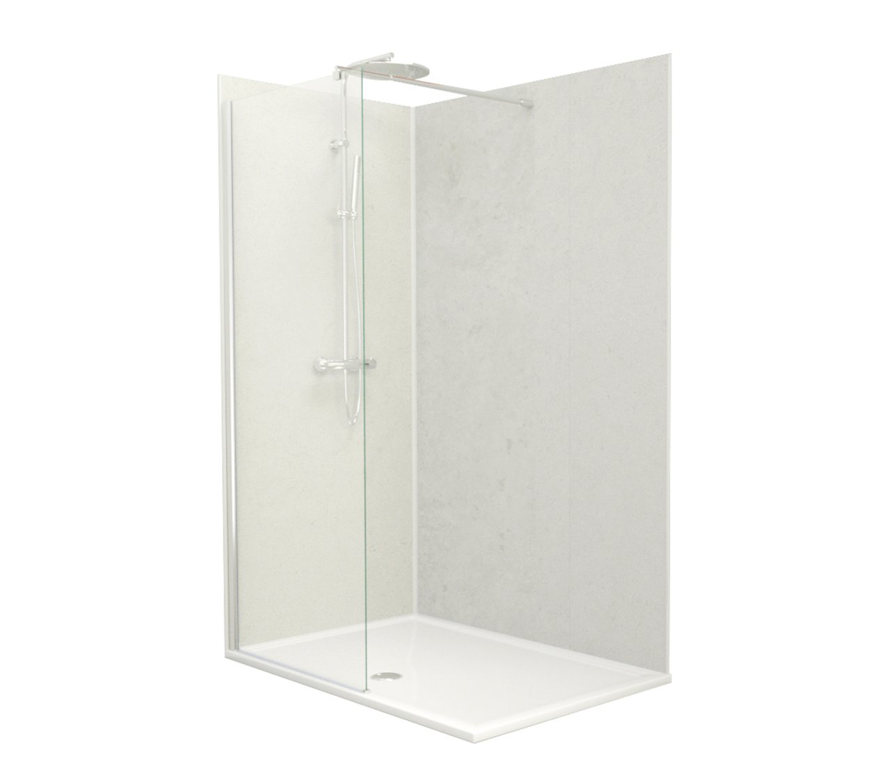 Linie lot de profilés d'angle + profilés latéraux pour panneau mural salle de bain 210 cm PVC Logan Lake