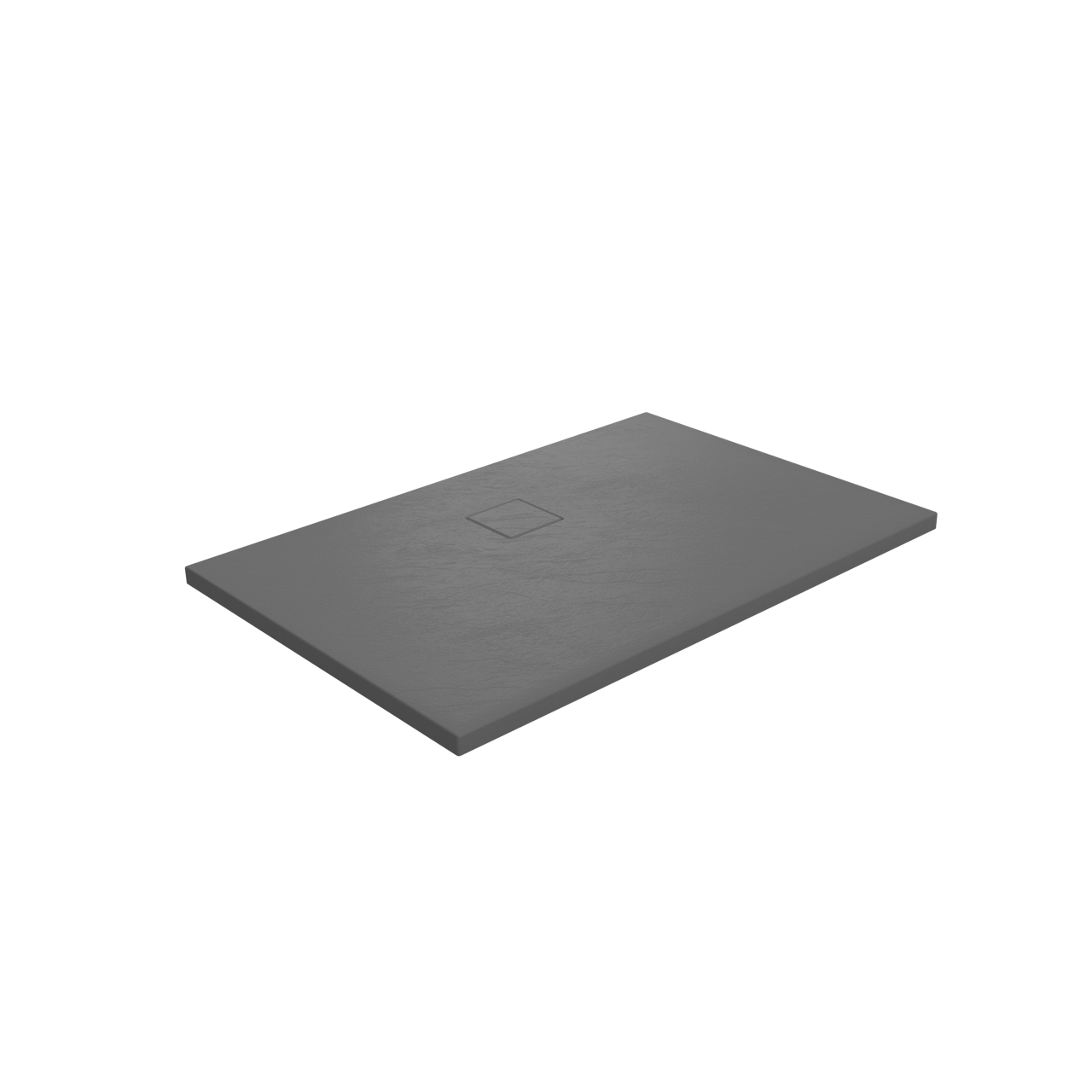 Linie Rumba receveur de douche 120 x 90 cm acrylique gris foncé structure en ardoise