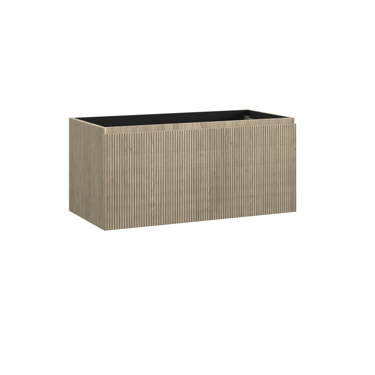 Storke Ribs zwevend wastafelonderkast 105 x 52 cm ruw eiken 2 lades