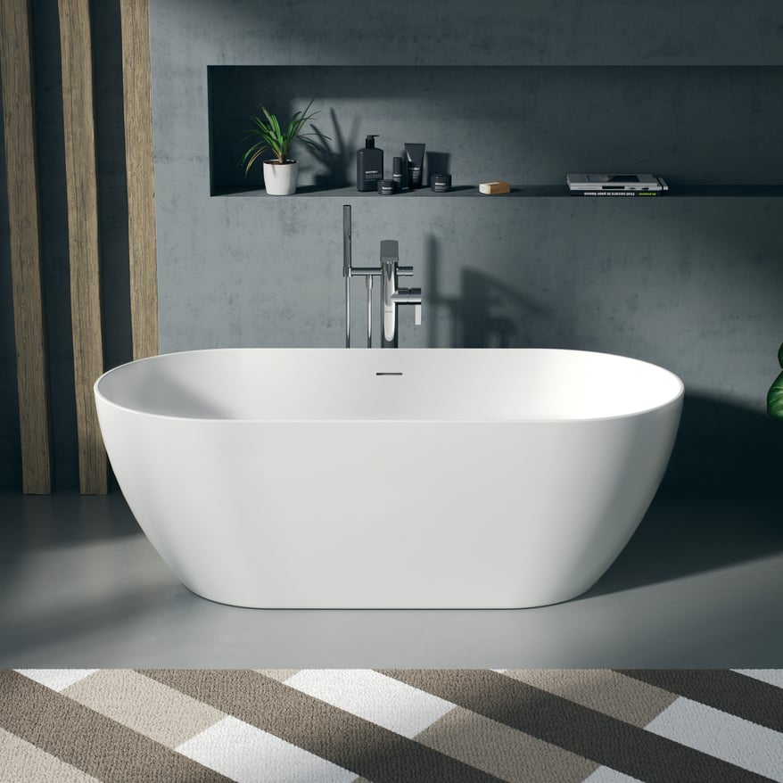 Duravit DuraKanto baignoire îlot ovale 170 x 80 cm solid surface blanc mat