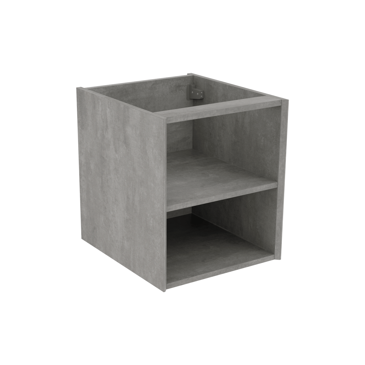 Storke Edge meuble sous-vasque suspendu 45 x 52 cm béton gris foncé avec 2 niches