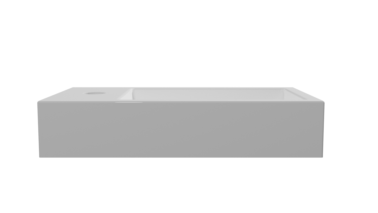 Storke Vida lave-mains 40 x 22 cm marbre composite Blanc Brillant