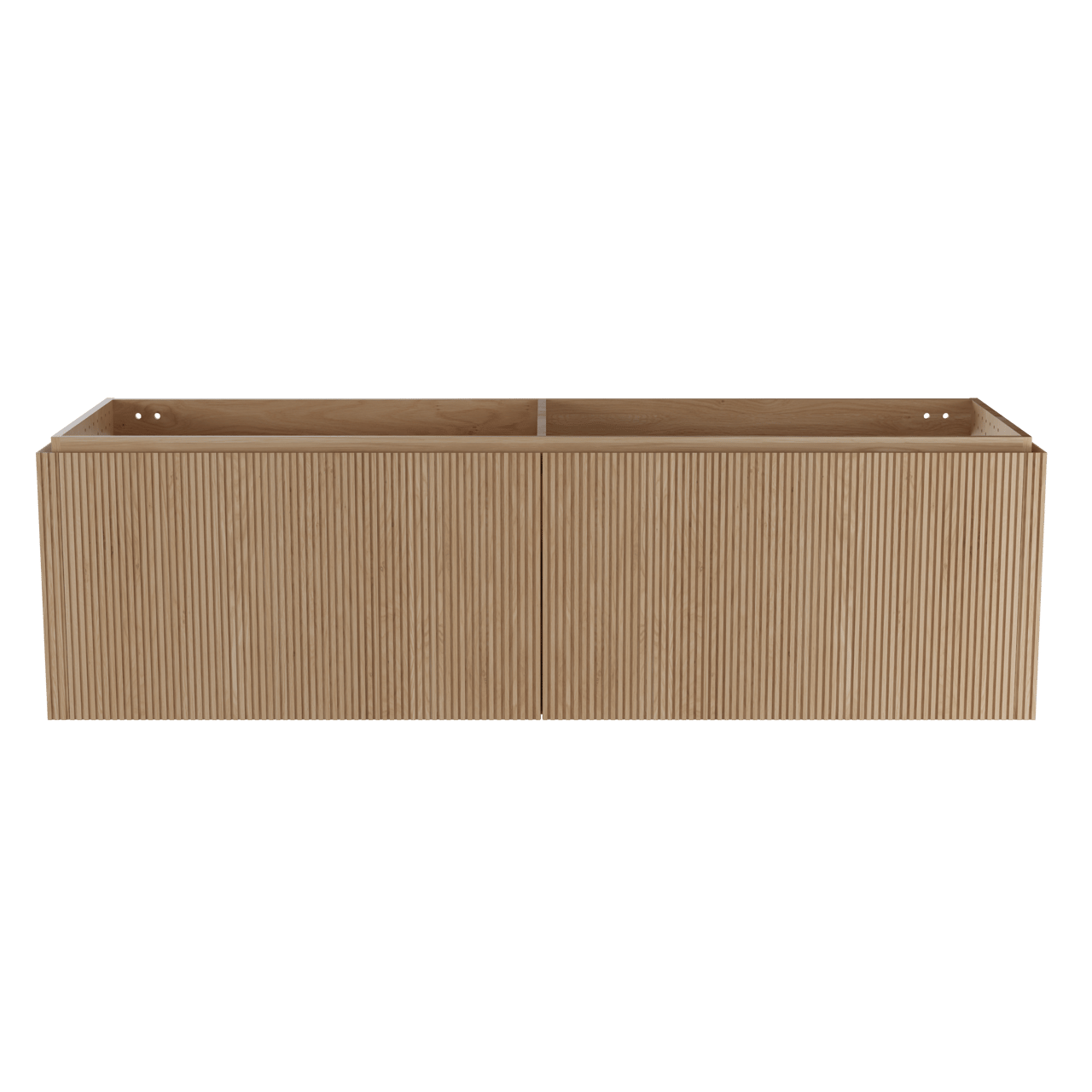 Balmani Eclips meuble sous-vasque suspendu 180 x 55 cm Chêne naturelle 4 tiroirs Nervure sym. vert.