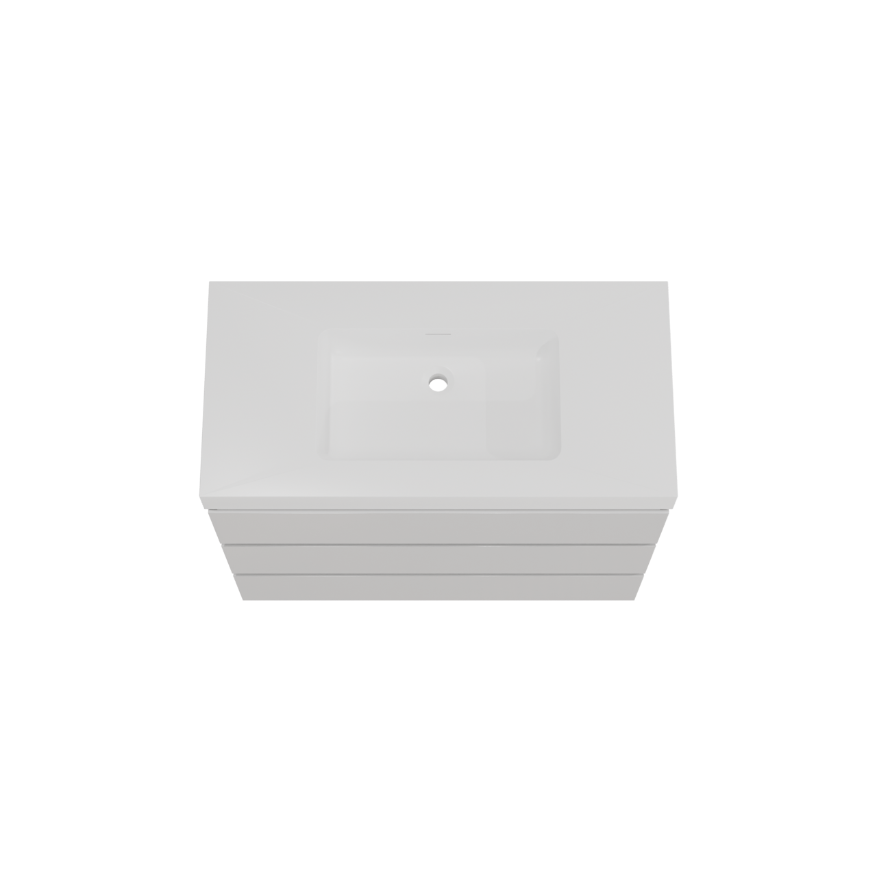Storke Edge staand badmeubel 105 x 52 cm hoogglans wit met Mata High enkele wastafel in solid surface mat wit