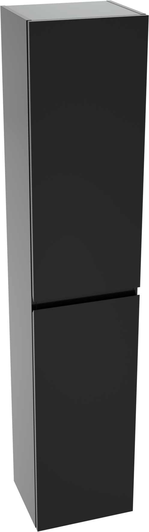 Linie Lado hängender Hochschrank Schwarz Matt 35 x 30 x 170 cm