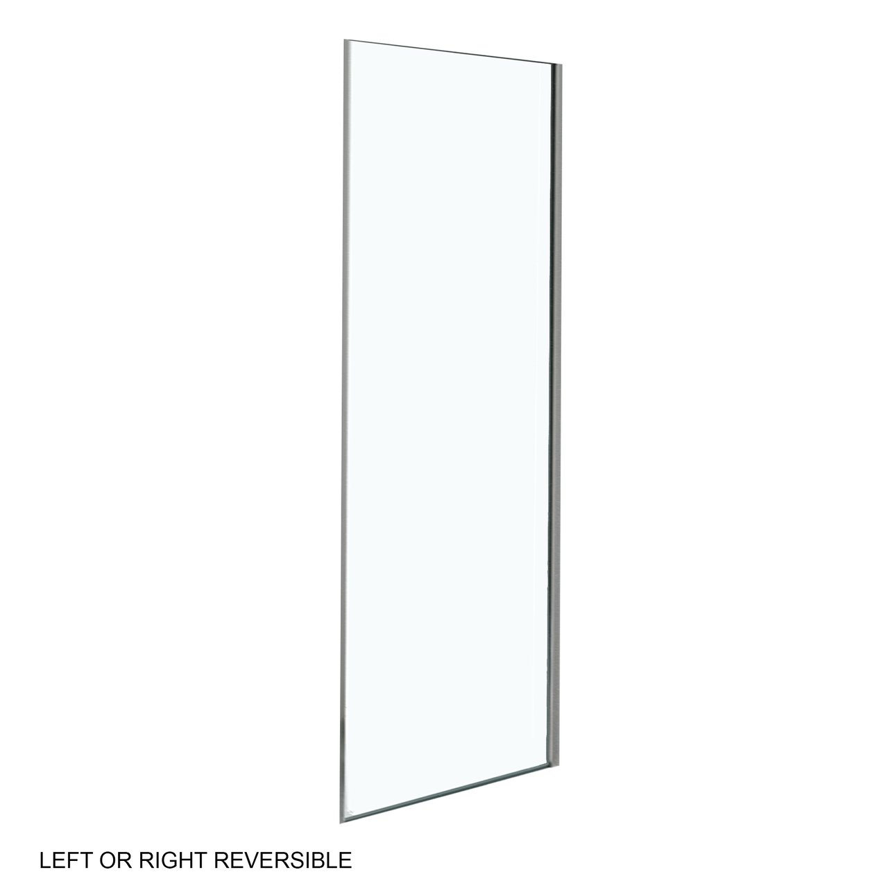Luca Varess Morano paroi de douche avec porte pivotante et 2 parois latéraux fixes 80 x 80 cm verre transparent profil chrome brillant - panneau latéral