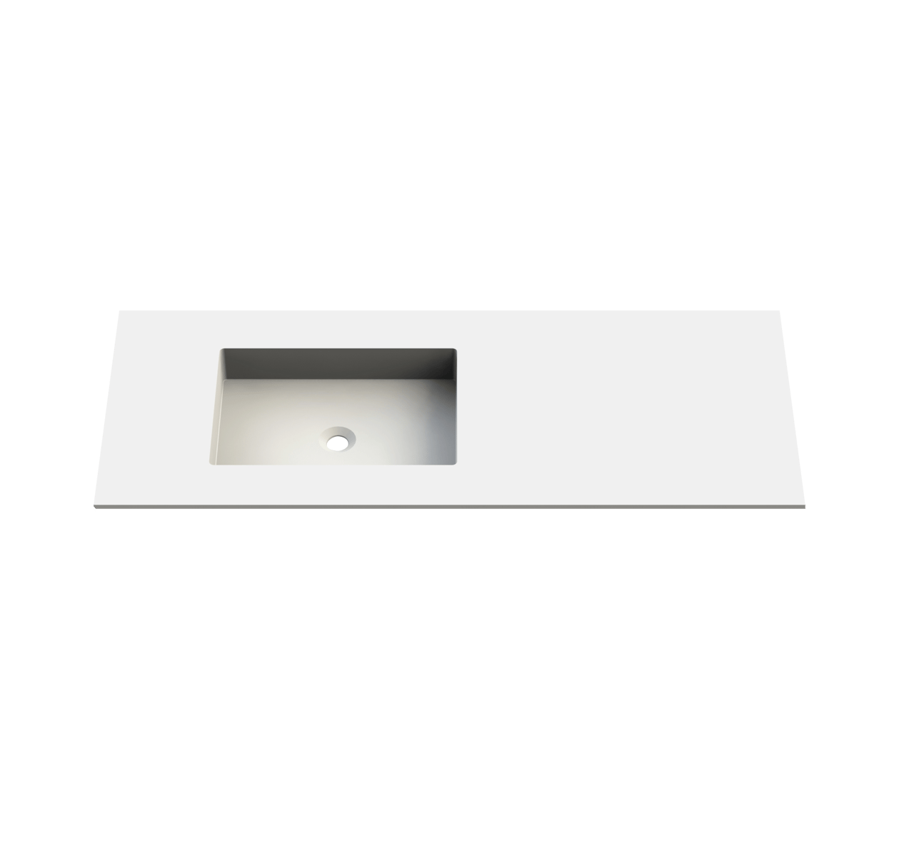 Balmani Tablo Stretto Waschtisch, links, Solid Surface matt, 135 x 55 cm