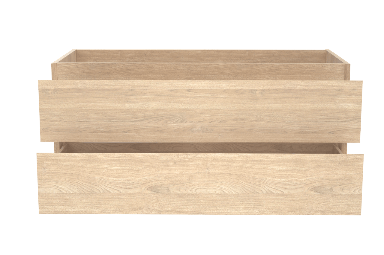 Balmani Mitra zwevende wastafelonderkast 120 x 55 cm fineer natuur eik 2 lades
