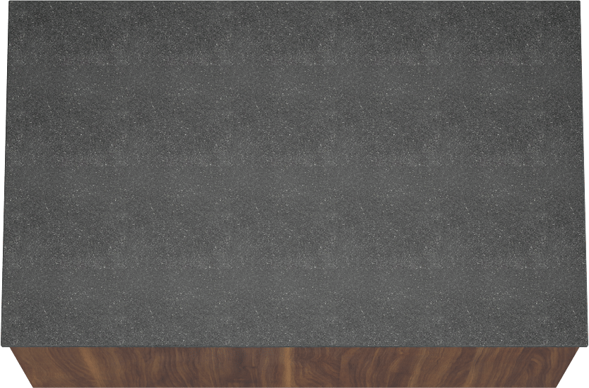 Balmani Sfera by Lucida meuble salle de bains suspendu 90 x 55 cm noyer américain avec Stretto tablette simple en granit noir