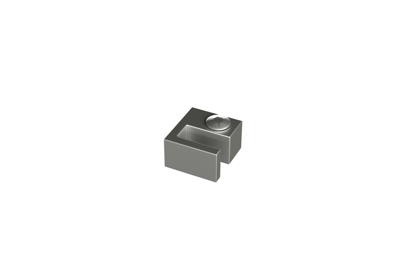 Balmani Modular bevestigingsblok 8mm glas Brushed CoolMetal
