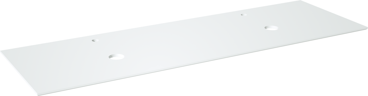 Balmani Facetta tablette double Solid Surface mat 180 x 55 cm