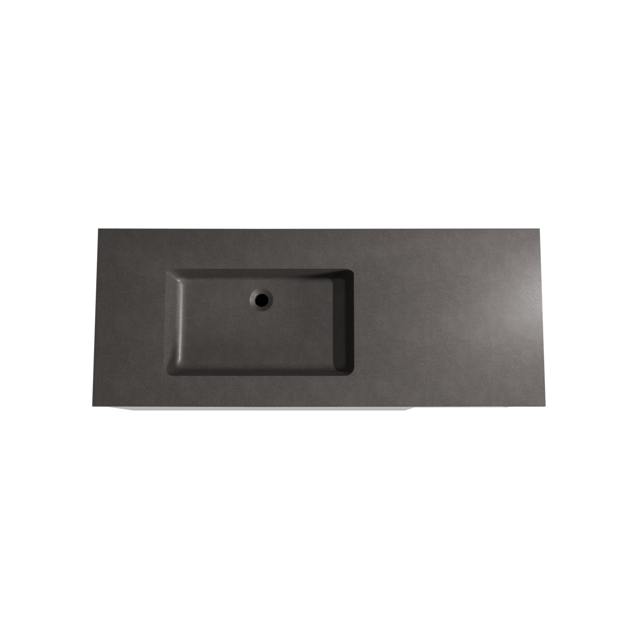 Storke Edge zwevend badmeubel 130 x 52 cm hoogglans wit met Scuro asymmetrisch linkse wastafel in kwarts mat zwart