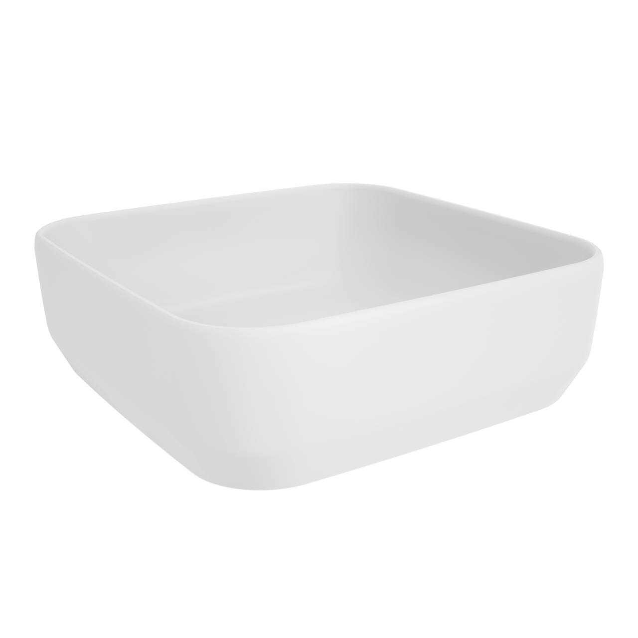 Luca Varess Messina vasque à poser porcelaine blanc mat carré 36 x 36 cm