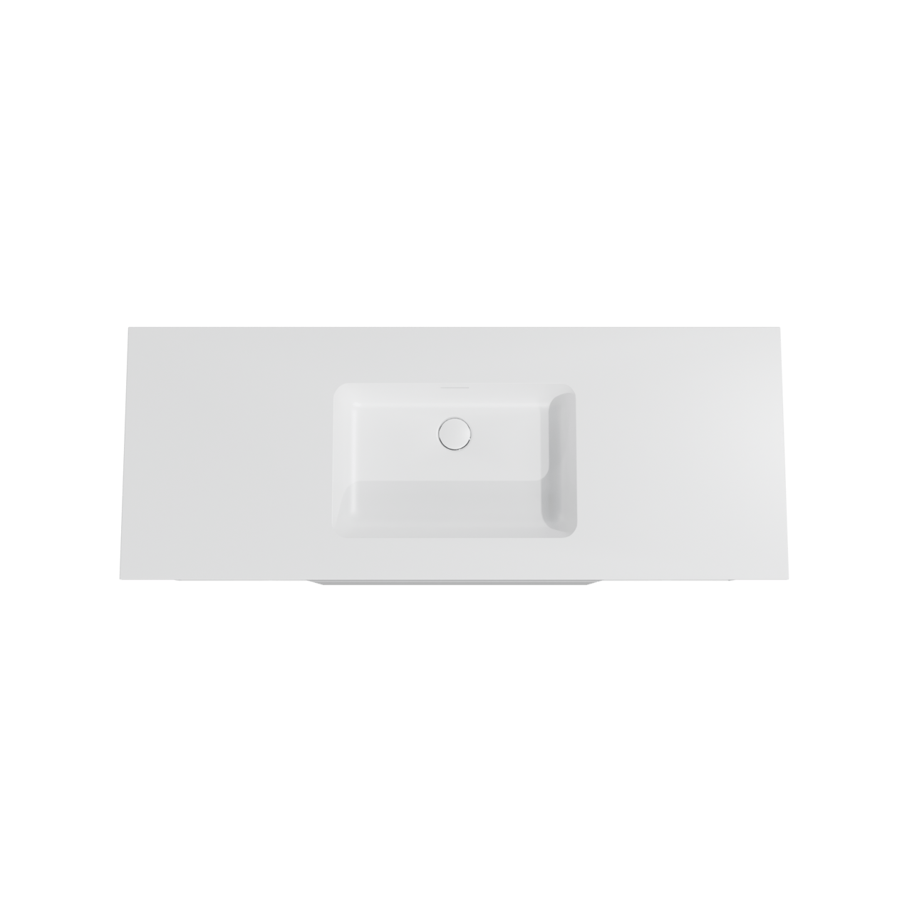 Storke Edge zwevend badkamermeubel 135 x 52 cm glanzend wit met Mata enkele wastafel in solid surface mat wit