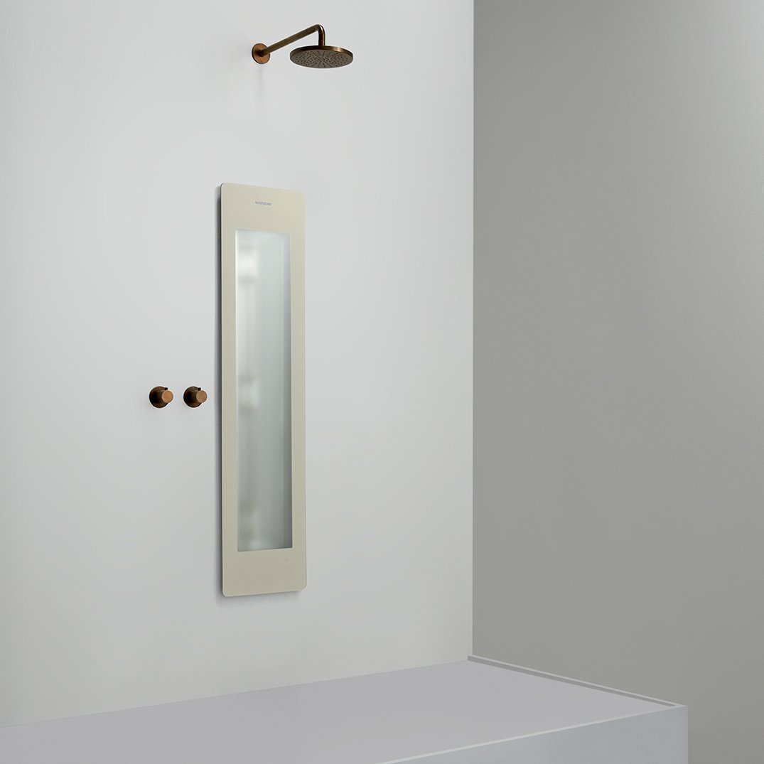 Sunshower Plus M encastrable en sand white avec lumière infrarouge et UV