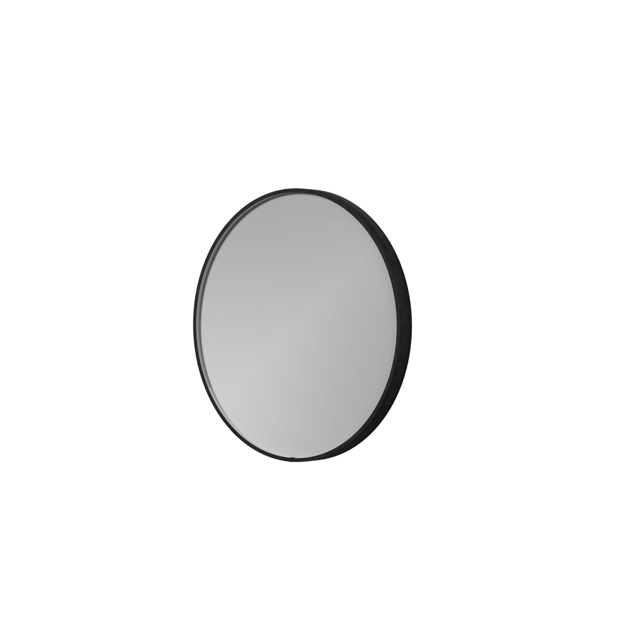 Balmani Secret Black rond badkamerspiegel zwart Ø 60 cm met spiegelverlichting en anti-damp