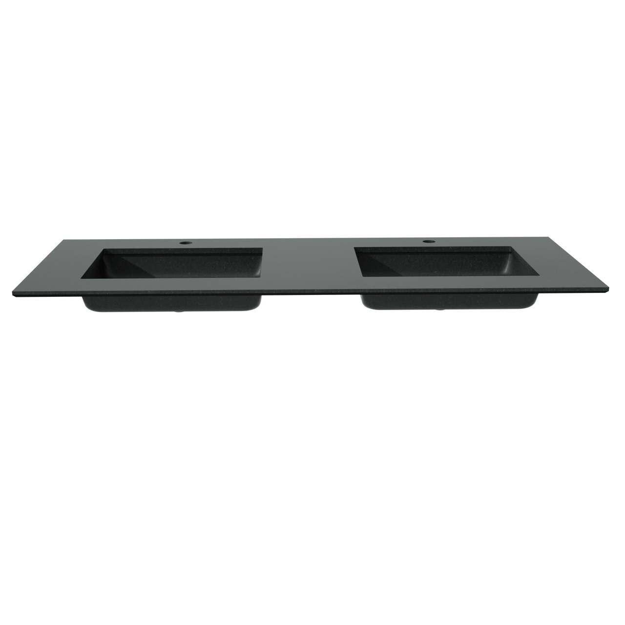 Balmani Tablo Facetta double vasque granite aiguisé 135 x 55 cm