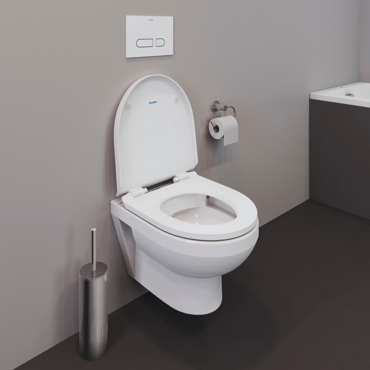 Duravit No. 1 hangtoilet glanzend wit randloos compact