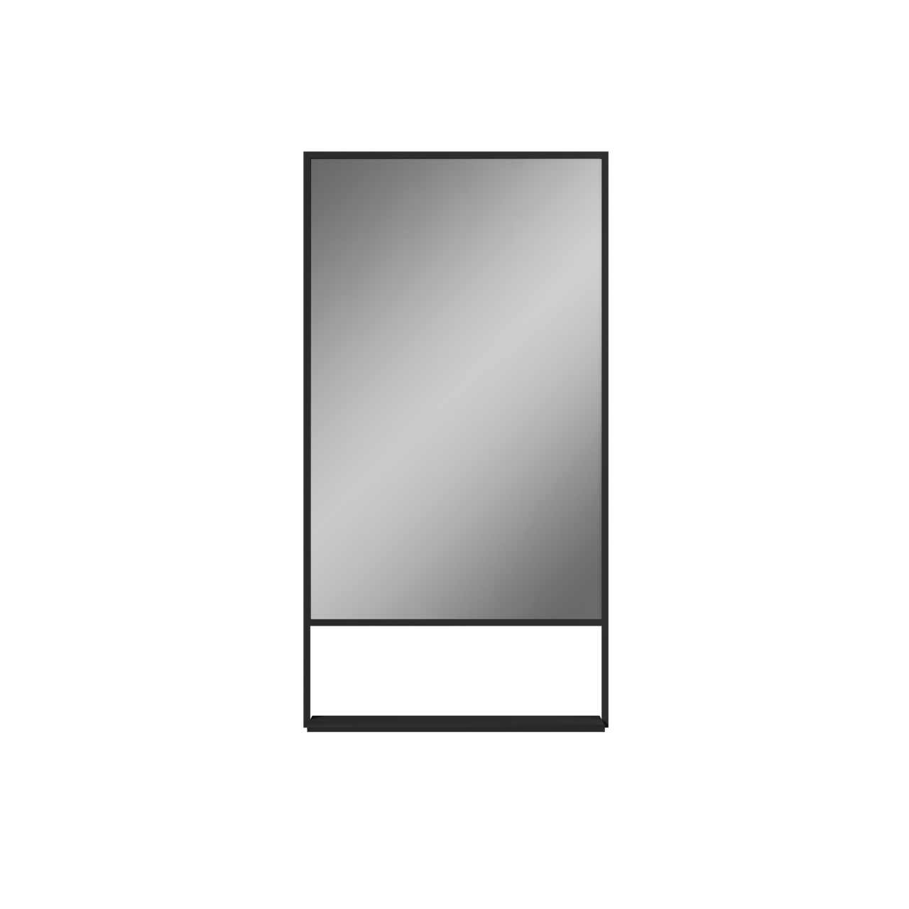 Luca Varess Bridge miroir rectangulaire noir 45 x 85 cm
