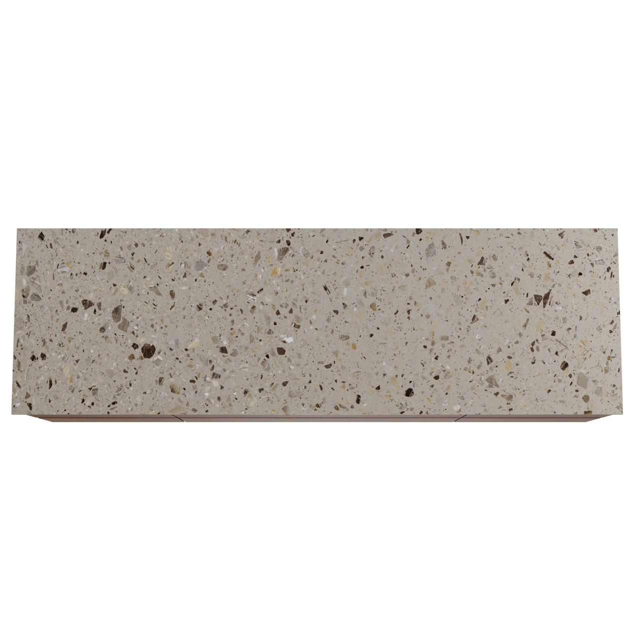 Balmani Mitra zwevend badkamermeubel 180 x 55 cm notelaar met Stretto enkel of dubbel tablet in terrazzo greige terrazzo