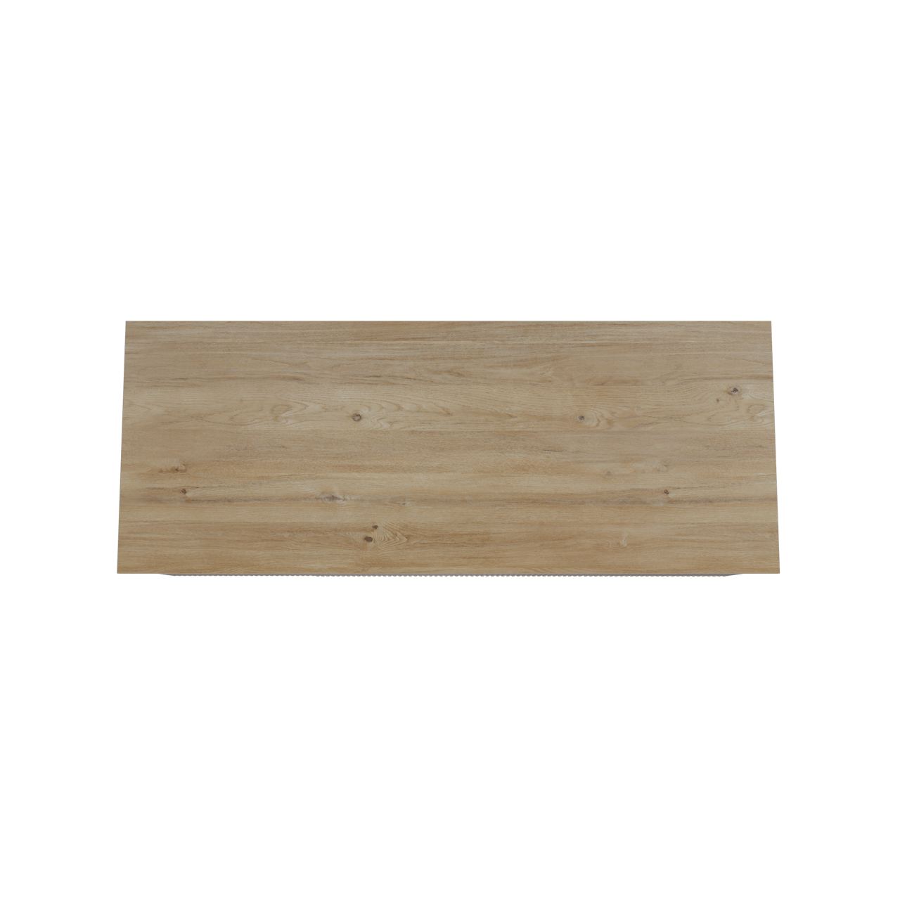 Storke Ribs zwevend badmeubel 135 x 52 cm notenhout met Panton enkel of dubbel wastafelblad in melamine ruw eiken, Verticale symmetrische rechte ribbel