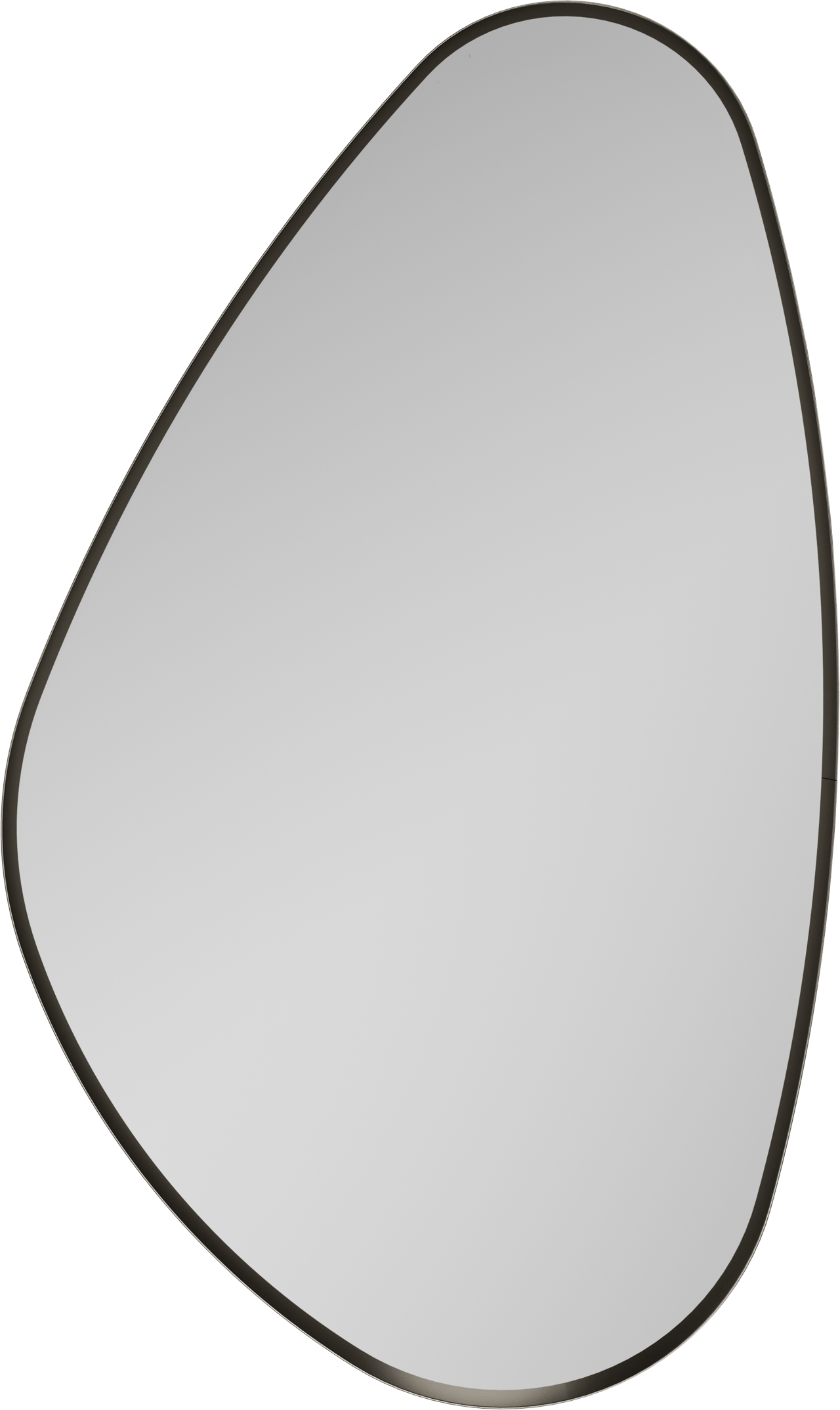 Balmani Auro Gäste-WC Spiegel: organisch, Brushed GunMetal, 45 x 75 cm
