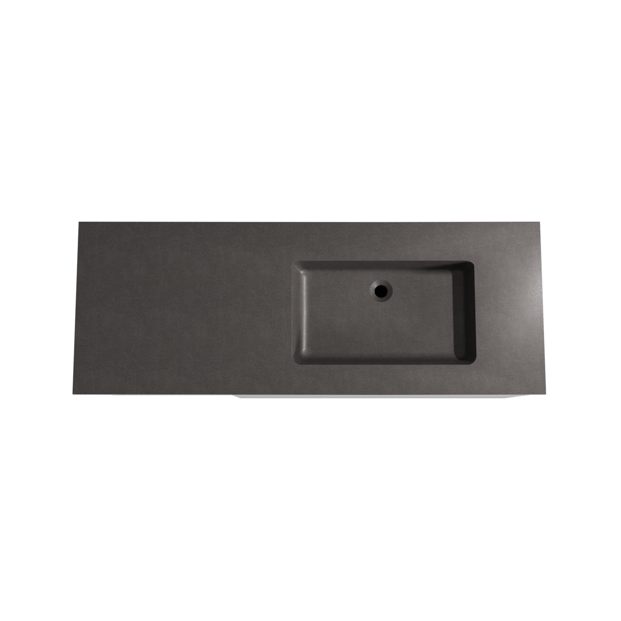 Storke Edge zwevend badmeubel 140 x 52 cm hoogglans wit met Scuro asymmetrisch rechtse wastafel in kwarts mat zwart