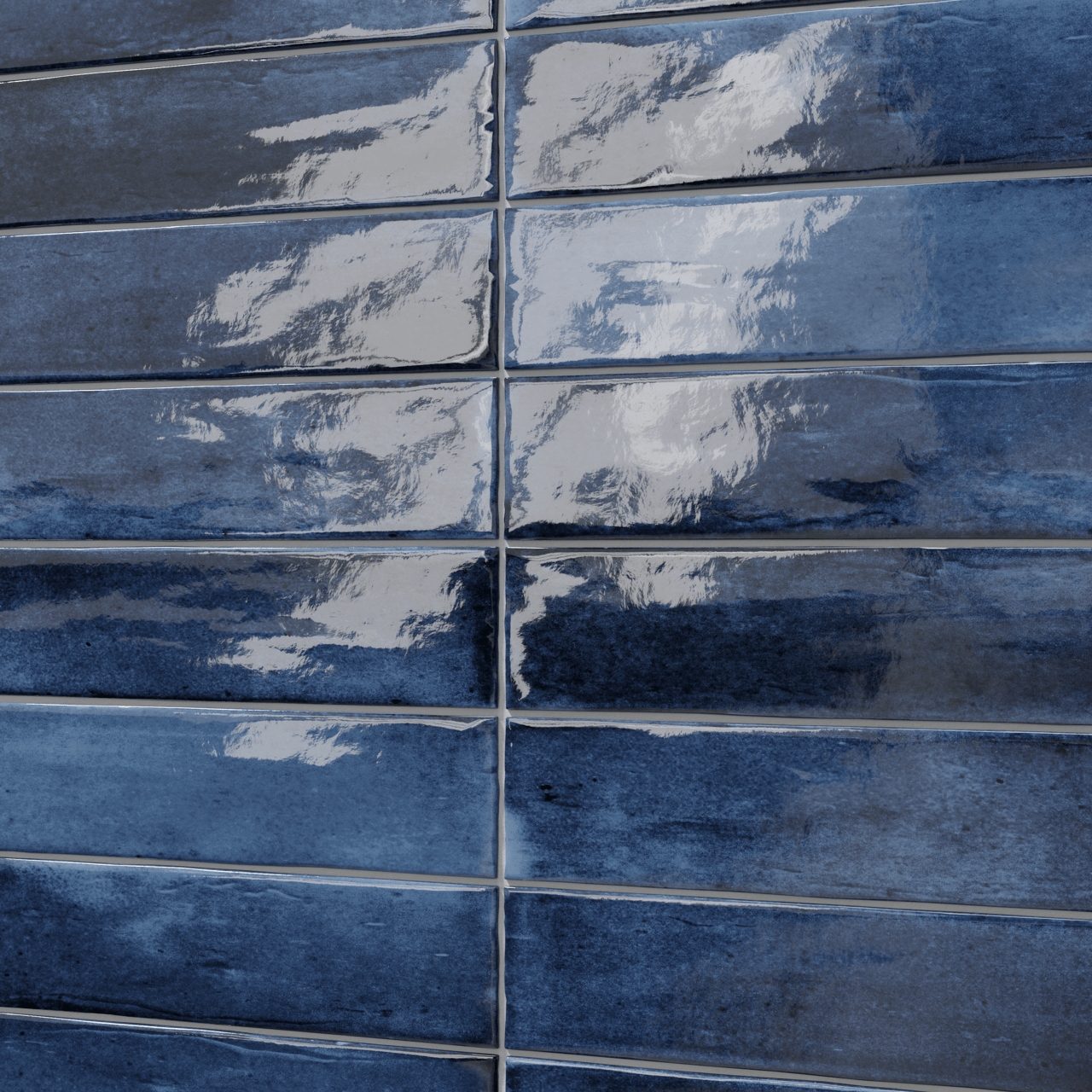 Carruzo Costa carrelage mural en céramique 34 carreaux 6x24,6cm Indigo