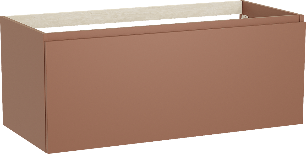 Balmani Sfera by Lucida hängender Waschbeckenunterschrank: 120 x 55 cm, Cotto, 2 Schubladen