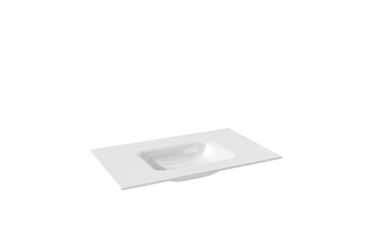 Storke Mara vasque simple marbre composite brillant 85 x 52 cm