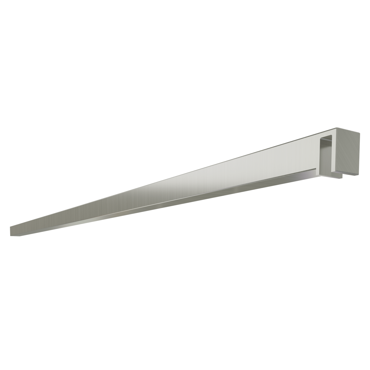 Balmani Modular inloopdouche 160 x 200 cm rookglas geborsteld inox profiel