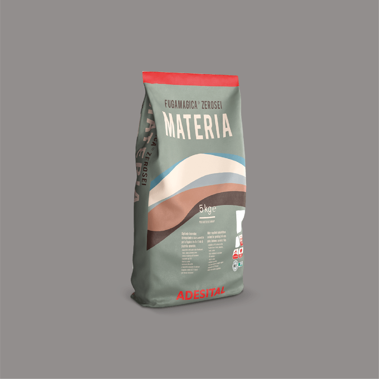 Adesital Fugamagica Zerosei Materia cement voegmortel 5kg Grigio
