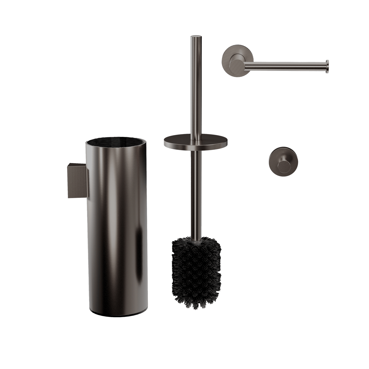 Blaufoss Harmony wc-accessoireset Brushed GunMetal