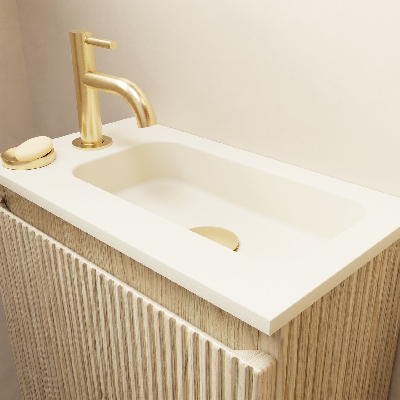 Blaufoss Multa robinet de lave-mains standard Brushed Champagne Gold