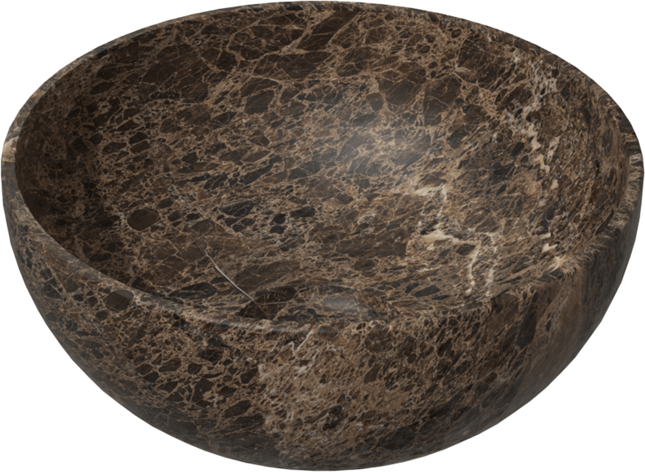 Balmani Bari XS vasque à poser marbre Dark Emperador rond Ø 22 cm