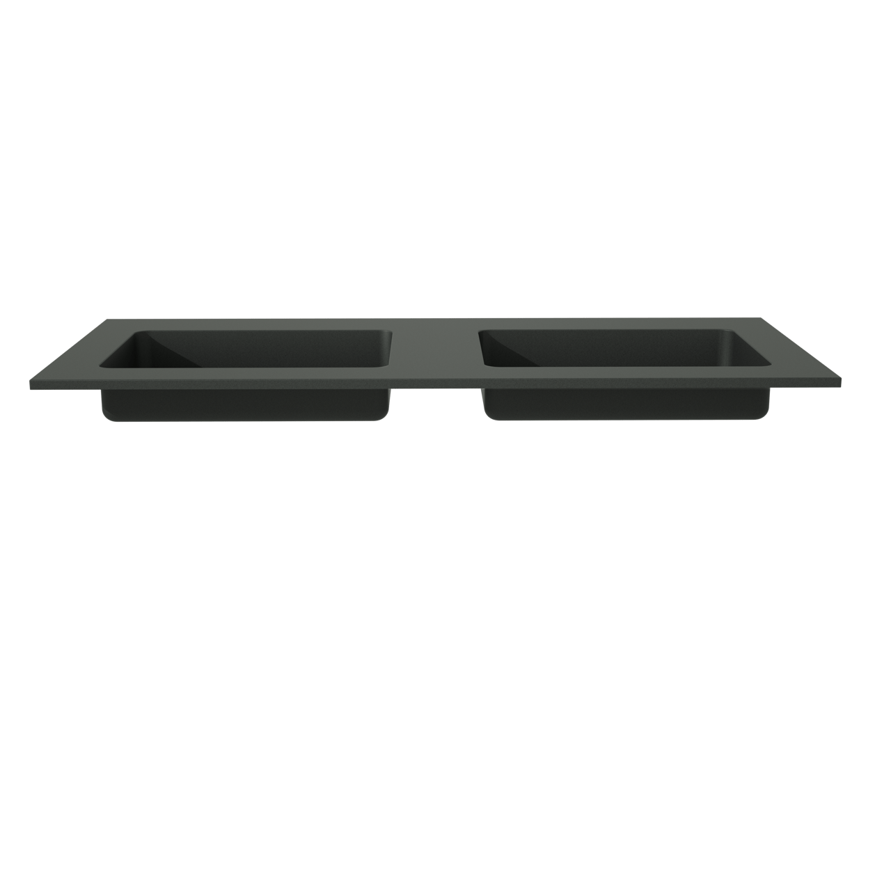 Storke Scuro doppelwaschtisch, Quarz matt, 120 x 52 cm