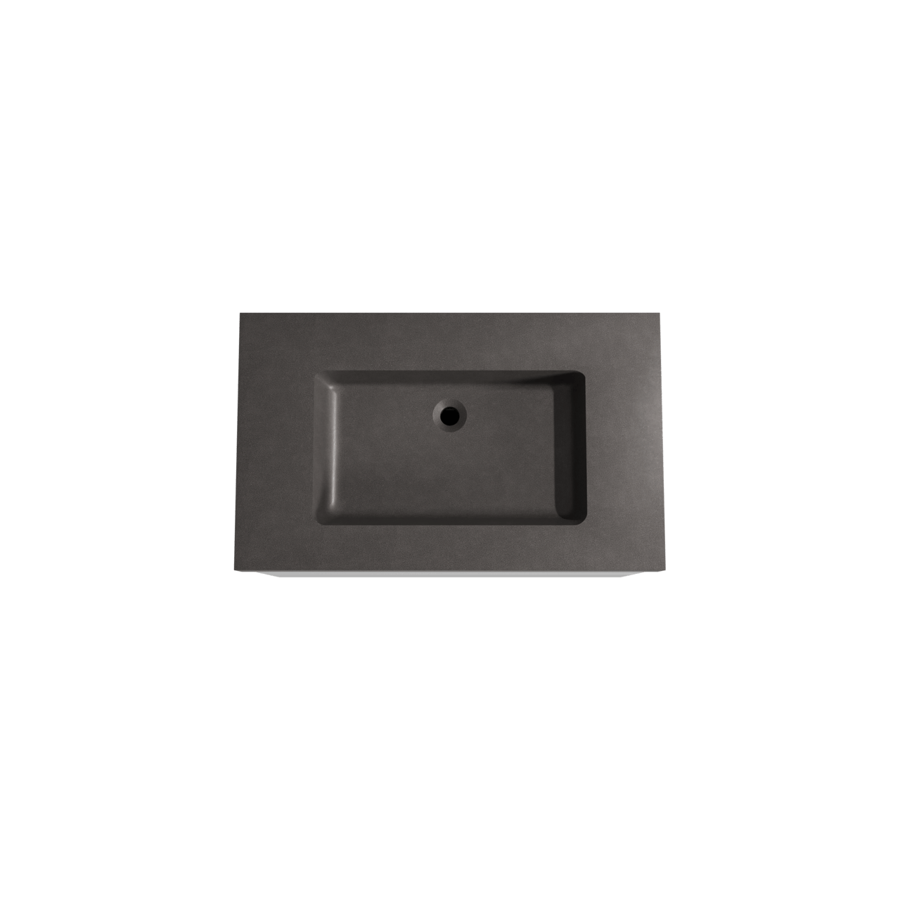 Storke Edge staand badkamermeubel 85 x 52 cm glanzend wit met Scuro High enkele wastafel in kwarts mat zwart