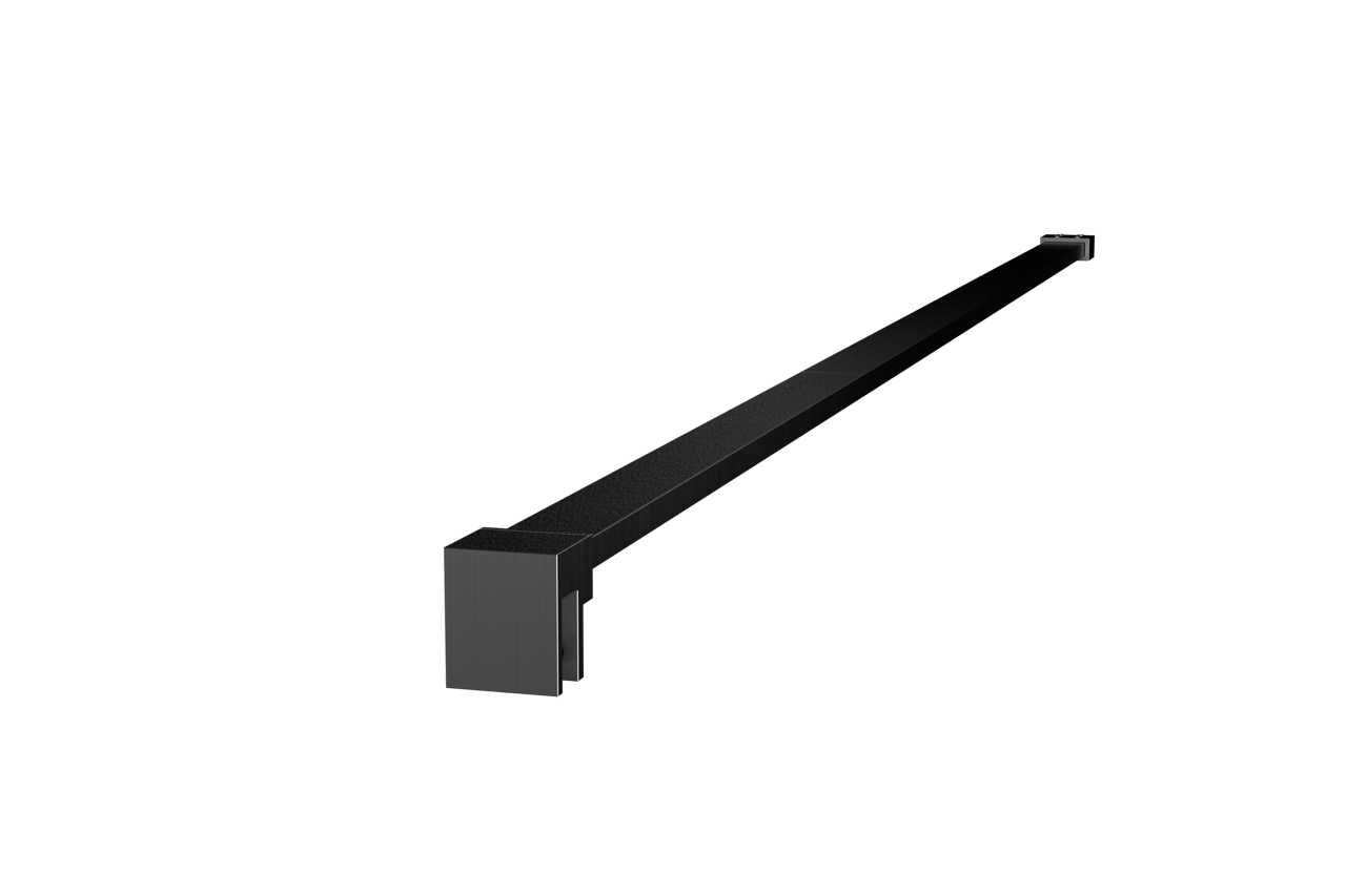 Balmani Modular inloopdouche 140 x 200 cm helder glas Brushed GunMetal profiel