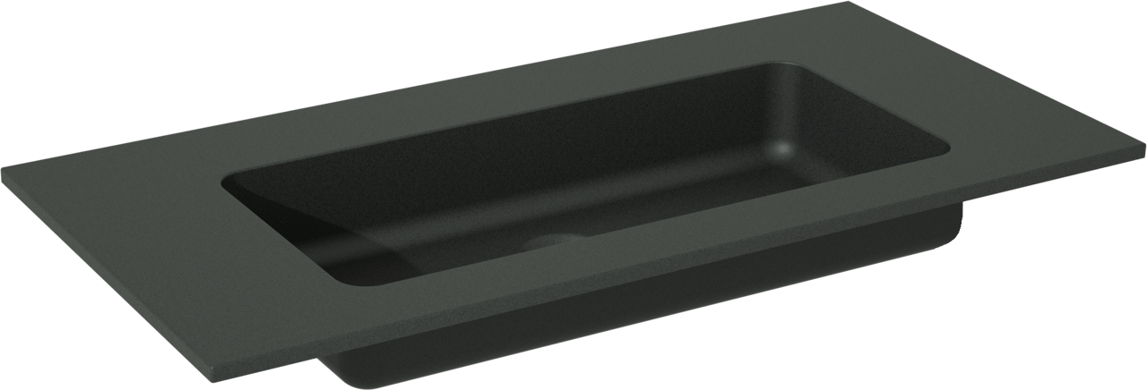 Storke Scuro enkele wastafel mat kwarts 80 x 40 cm
