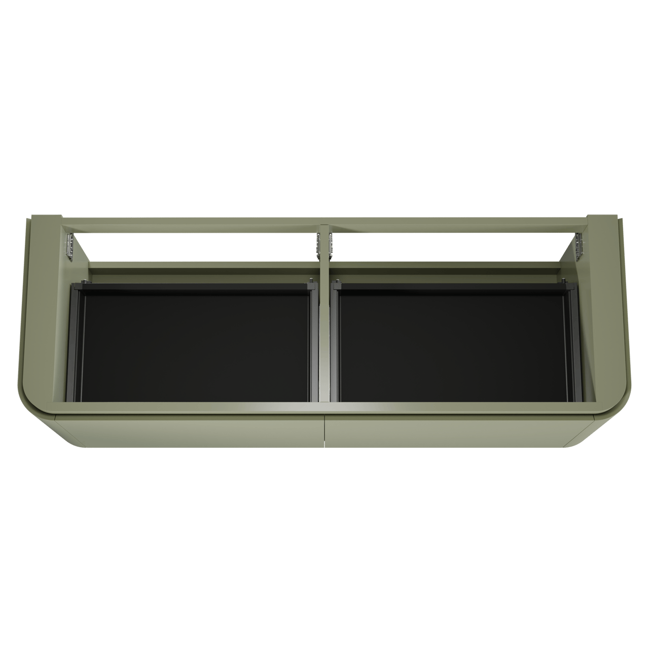 Balmani Moon meuble sous-vasque suspendu 160 x 55 cm vert sauge 4 tiroirs