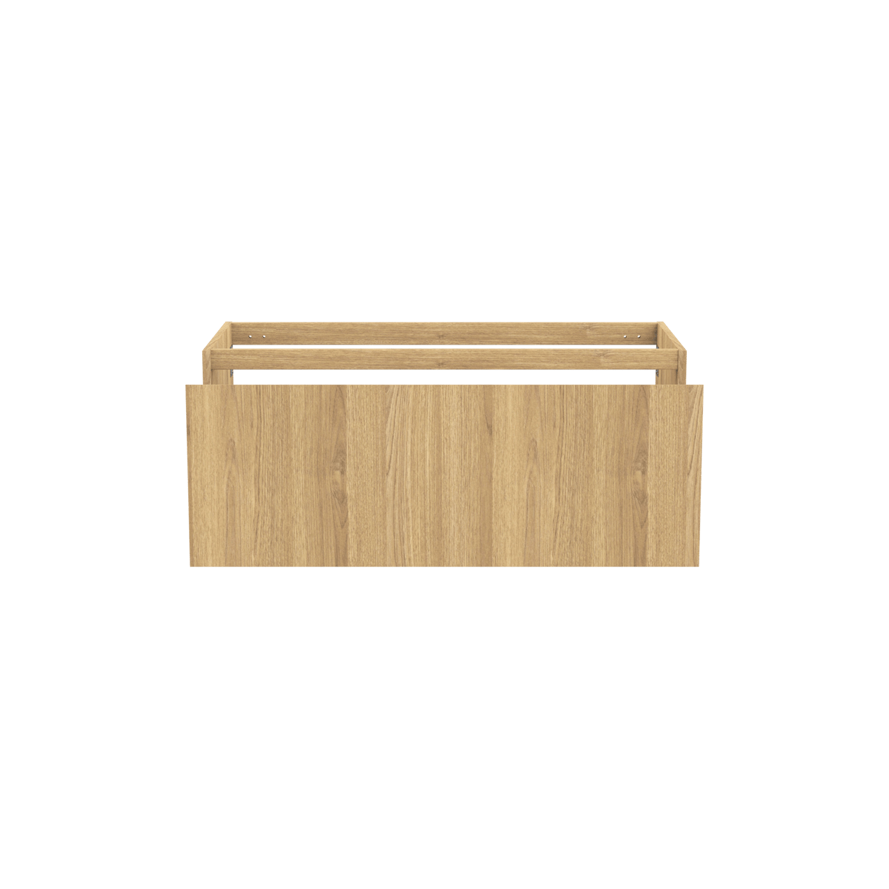 Balmani Idra by Mitra hängender Waschbeckenunterschrank: 120 x 55 cm, Eiche natur, Furnierholz, 2 Schubladen